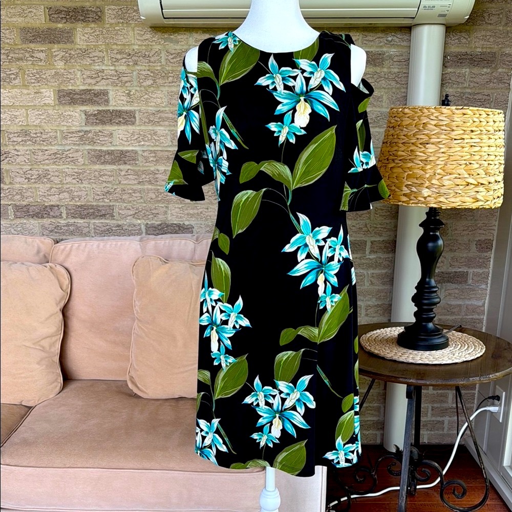 Tommy Hilfiger Floral Cold Shoulder Dress